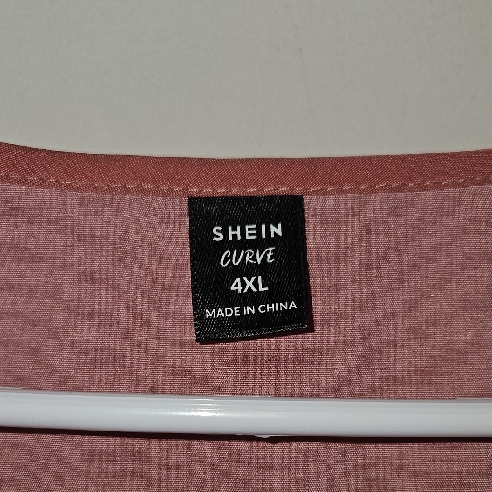 SHEIN Pink and White Wrap Tie Front Maxi Dress - Picture 2 of 8